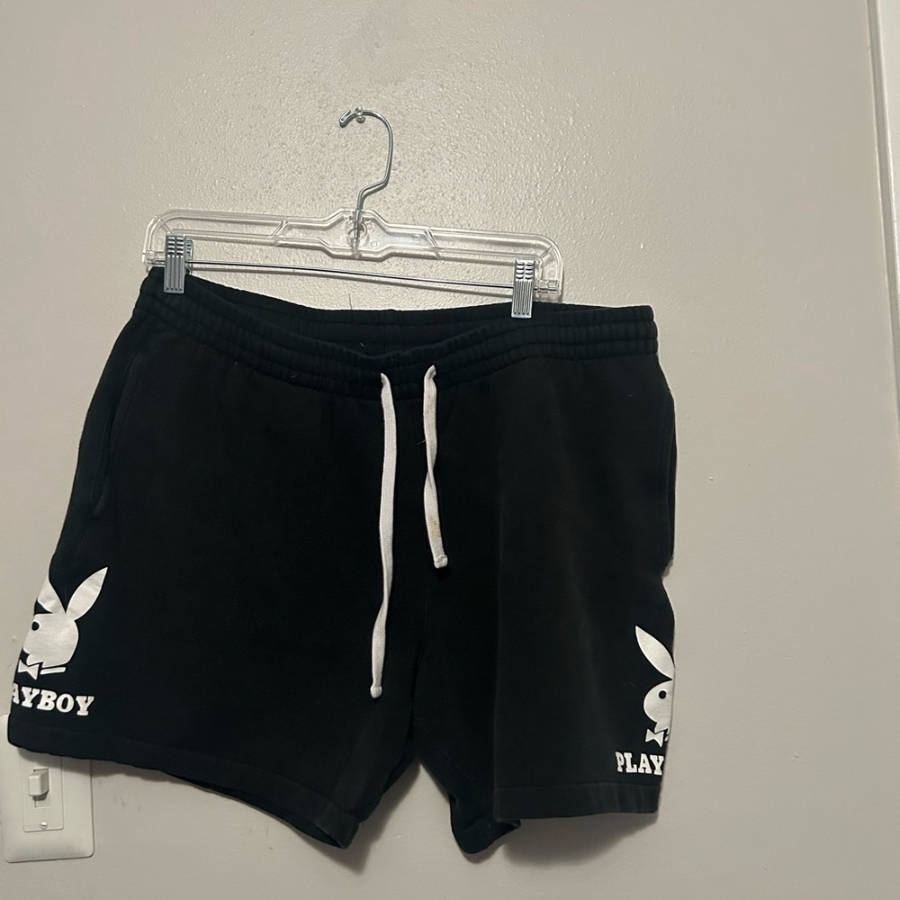 PLAYBOY Black Athletic Shorts